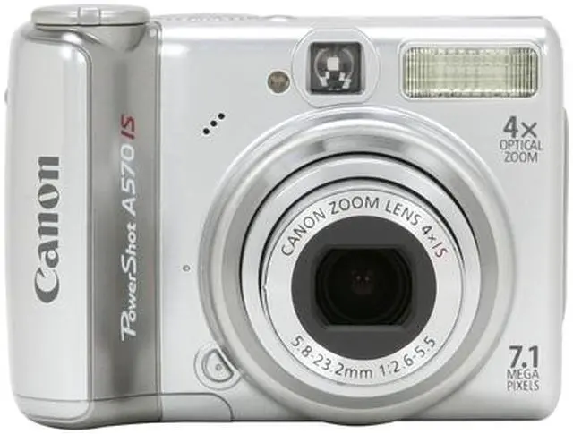 Alt view image 8 of 11 - Canon PowerShot A 570 IS Silver 7.1 MP 4X Optical Zoom Digital Camera