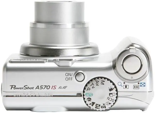 Alt view image 9 of 11 - Canon PowerShot A 570 IS Silver 7.1 MP 4X Optical Zoom Digital Camera