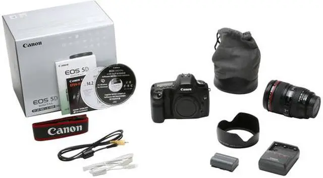 Alt view image 12 of 12 - Canon EOS 5D Black 12.8 MP Digital SLR Camera w/ EF 24-105mm f/4L IS USM Lens