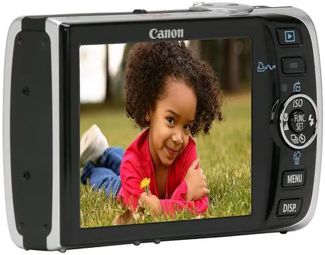 Alt view image 3 of 10 - Canon PowerShot SD870 IS Silver 8.0 MP 3.0" 230K LCD 3.8X Optical Zoom 28mm Wide Angle Digital Camera