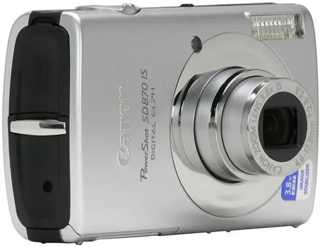 Alt view image 6 of 10 - Canon PowerShot SD870 IS Silver 8.0 MP 3.0" 230K LCD 3.8X Optical Zoom 28mm Wide Angle Digital Camera