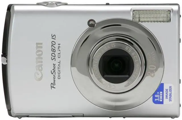 Alt view image 7 of 10 - Canon PowerShot SD870 IS Silver 8.0 MP 3.0" 230K LCD 3.8X Optical Zoom 28mm Wide Angle Digital Camera