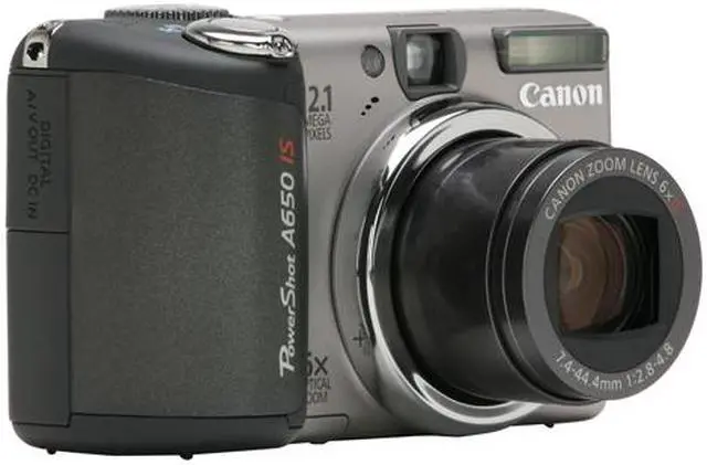 Alt view image 7 of 15 - Canon PowerShot A650 IS Black&Silver 12.1 MP 6X Optical Zoom Digital Camera