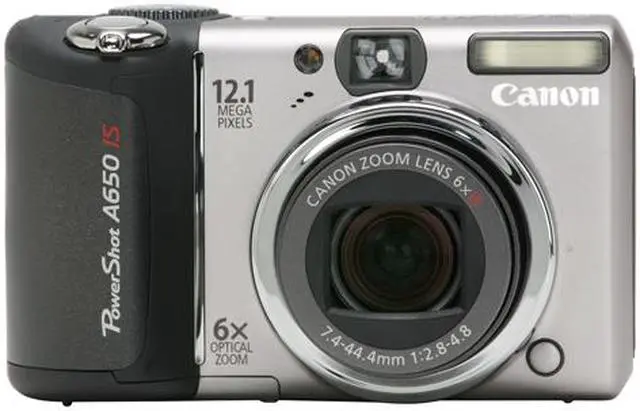 Alt view image 8 of 15 - Canon PowerShot A650 IS Black&Silver 12.1 MP 6X Optical Zoom Digital Camera