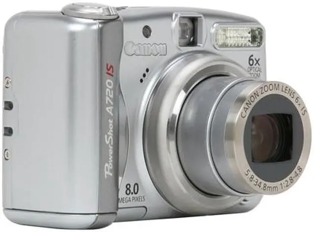 Alt view image 7 of 11 - Canon PowerShot A720 IS Silver 8.0 MP 6X Optical Zoom Digital Camera