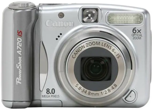 Alt view image 8 of 11 - Canon PowerShot A720 IS Silver 8.0 MP 6X Optical Zoom Digital Camera