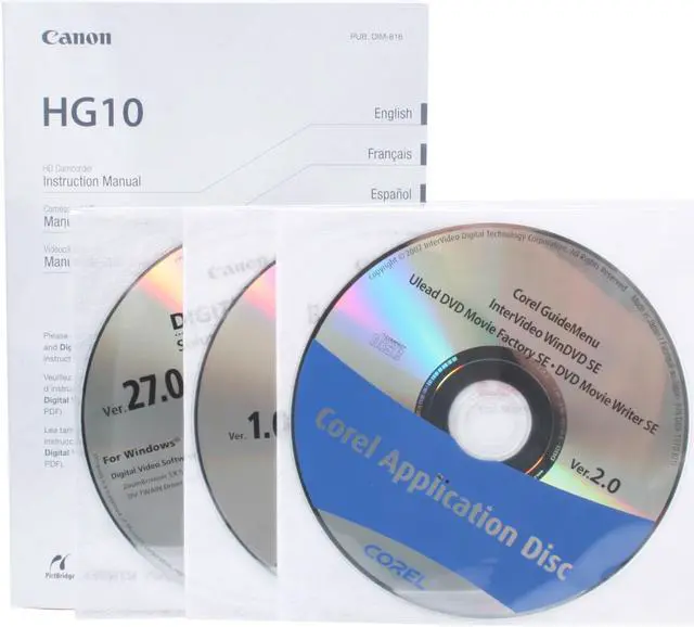 Alt view image 12 of 13 - Canon VIXIA HG10 Silver 1920 x 1080 Full HD CMOS Sensor 2.7"LCD 10X Optical Zoom High Definition Camcorder