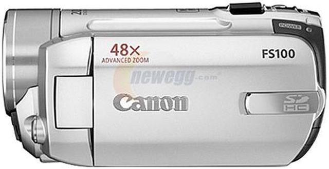 Alt view image 4 of 16 - Canon FS100 Moonstone Silver 2.7"123K LCD 37X Optical Zoom Flash Memory Digital Camcorder