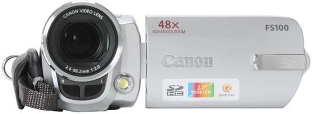 Alt view image 12 of 16 - Canon FS100 Moonstone Silver 2.7"123K LCD 37X Optical Zoom Flash Memory Digital Camcorder