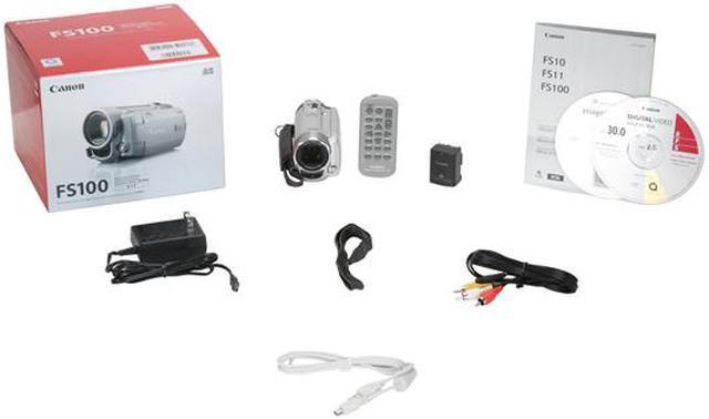 Alt view image 16 of 16 - Canon FS100 Moonstone Silver 2.7"123K LCD 37X Optical Zoom Flash Memory Digital Camcorder