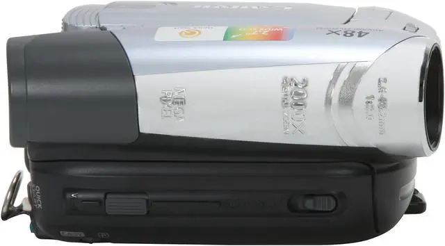 Alt view image 9 of 13 - Canon ZR950 Silver 1/6" CCD 2.7" 112K LCD 37X Optical Zoom MiniDV Camcorder