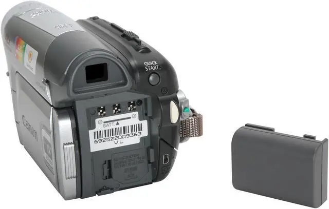 Alt view image 11 of 13 - Canon ZR950 Silver 1/6" CCD 2.7" 112K LCD 37X Optical Zoom MiniDV Camcorder
