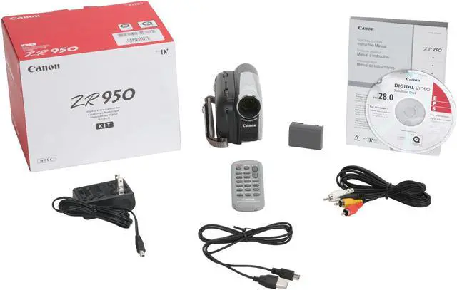Alt view image 13 of 13 - Canon ZR950 Silver 1/6" CCD 2.7" 112K LCD 37X Optical Zoom MiniDV Camcorder