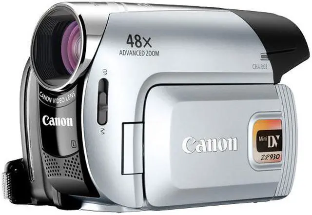 Alt view image 3 of 20 - Canon ZR930 1/6" CCD 2.7" 112K LCD 37X Optical Zoom MiniDV Camcorder