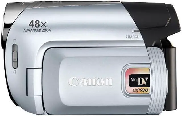Alt view image 4 of 20 - Canon ZR930 1/6" CCD 2.7" 112K LCD 37X Optical Zoom MiniDV Camcorder