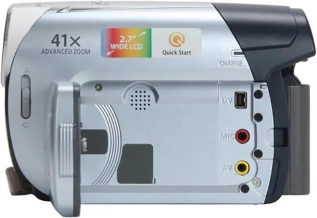 Alt view image 2 of 11 - Canon ZR900 Silver 1/6" CCD 2.7" 112K 37X Optical Zoom MiniDV Camcorder