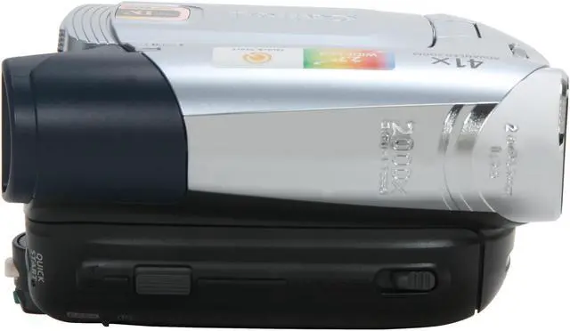 Alt view image 9 of 11 - Canon ZR900 Silver 1/6" CCD 2.7" 112K 37X Optical Zoom MiniDV Camcorder