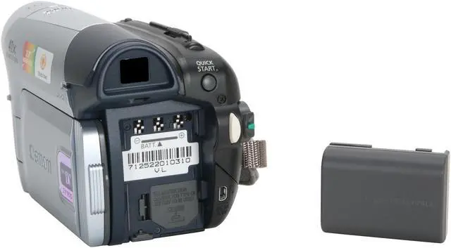 Alt view image 11 of 11 - Canon ZR900 Silver 1/6" CCD 2.7" 112K 37X Optical Zoom MiniDV Camcorder