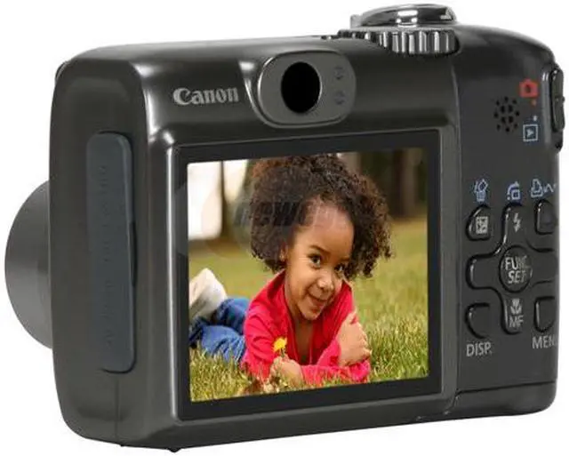 Alt view image 3 of 11 - Canon PowerShot A590 IS Black 8.0 MP 4X Optical Zoom Digital Camera