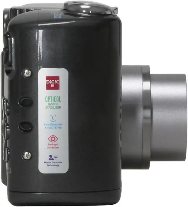 Alt view image 6 of 11 - Canon PowerShot A590 IS Black 8.0 MP 4X Optical Zoom Digital Camera