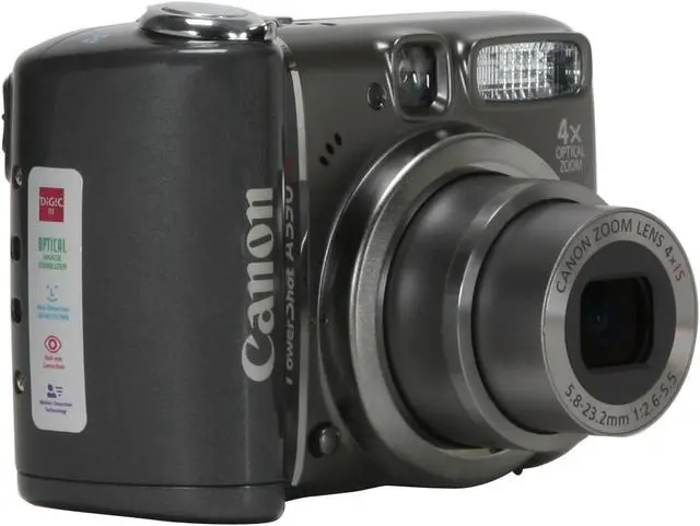 Alt view image 7 of 11 - Canon PowerShot A590 IS Black 8.0 MP 4X Optical Zoom Digital Camera
