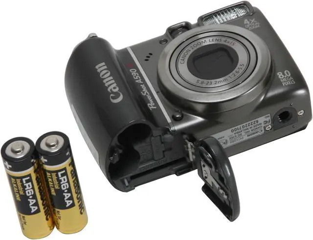 Alt view image 10 of 11 - Canon PowerShot A590 IS Black 8.0 MP 4X Optical Zoom Digital Camera