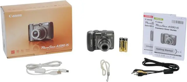 Alt view image 11 of 11 - Canon PowerShot A590 IS Black 8.0 MP 4X Optical Zoom Digital Camera