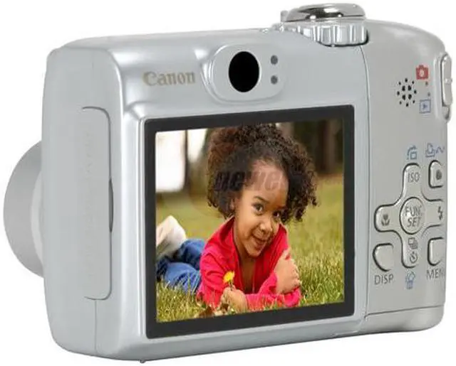 Alt view image 3 of 11 - Canon PowerShot A580 Silver 8.0 MP 4X Optical Zoom Digital Camera
