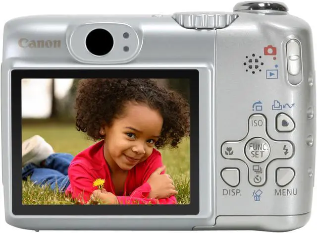 Alt view image 4 of 11 - Canon PowerShot A580 Silver 8.0 MP 4X Optical Zoom Digital Camera