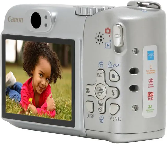 Alt view image 5 of 11 - Canon PowerShot A580 Silver 8.0 MP 4X Optical Zoom Digital Camera