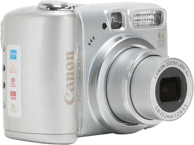 Alt view image 7 of 11 - Canon PowerShot A580 Silver 8.0 MP 4X Optical Zoom Digital Camera