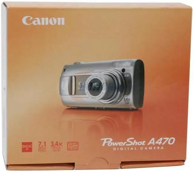 ジャンク品Canon PowerShot A470 Canon PowerShot A470 7.1MP Digital Camera - Gray for sale