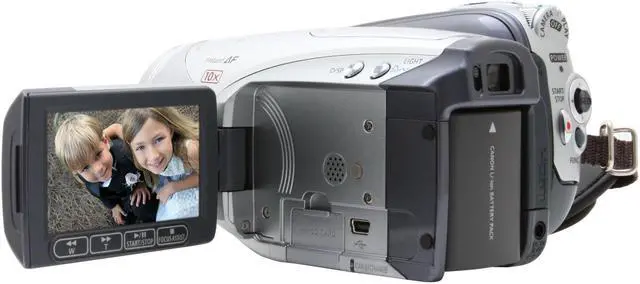 Alt view image 3 of 14 - Canon VIXIA HV20 Silver 1/2.7" CMOS 2.7"LCD 10X Optical Zoom High Definition MiniDV Tape Camcorder
