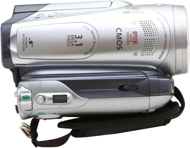 Alt view image 9 of 14 - Canon VIXIA HV20 Silver 1/2.7" CMOS 2.7"LCD 10X Optical Zoom High Definition MiniDV Tape Camcorder