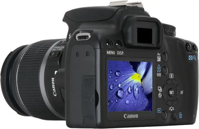 Alt view image 3 of 13 - Canon EOS Rebel XS Black 10.1 MP  Digital SLR Camera w/EF-S 18-55mm f/3.5-5.6 IS Lens