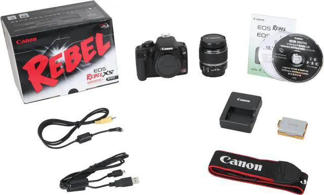 Alt view image 13 of 13 - Canon EOS Rebel XS Black 10.1 MP  Digital SLR Camera w/EF-S 18-55mm f/3.5-5.6 IS Lens