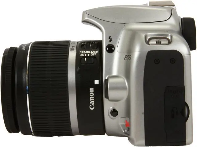 Alt view image 2 of 13 - Canon EOS Rebel XS Silver 10.1 MP Digital SLR Camera w/EF-S 18-55mm f/3.5-5.6 IS Lens