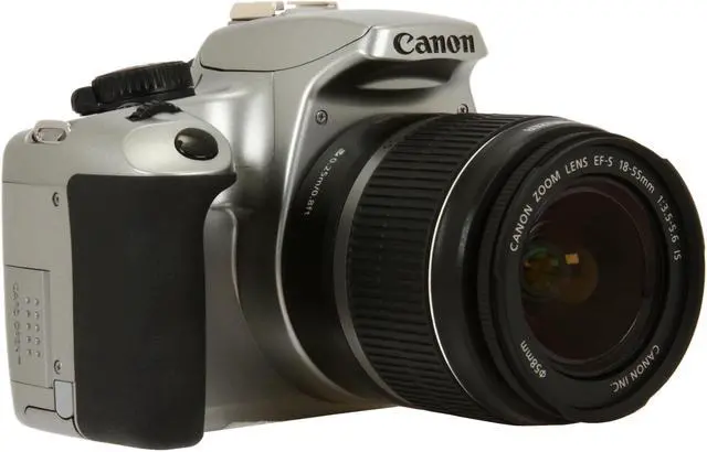 Alt view image 7 of 13 - Canon EOS Rebel XS Silver 10.1 MP Digital SLR Camera w/EF-S 18-55mm f/3.5-5.6 IS Lens