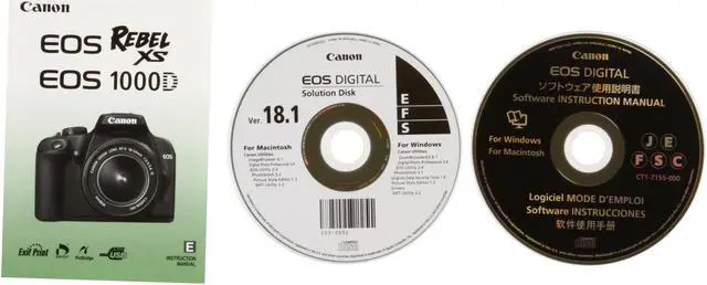 Alt view image 12 of 13 - Canon EOS Rebel XS Silver 10.1 MP Digital SLR Camera w/EF-S 18-55mm f/3.5-5.6 IS Lens