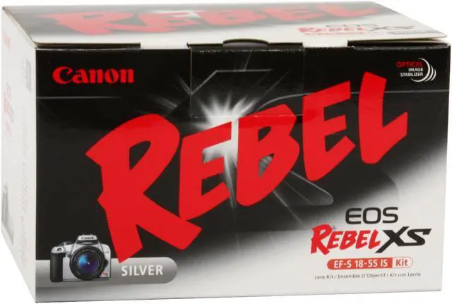 Alt view image 13 of 13 - Canon EOS Rebel XS Silver 10.1 MP Digital SLR Camera w/EF-S 18-55mm f/3.5-5.6 IS Lens