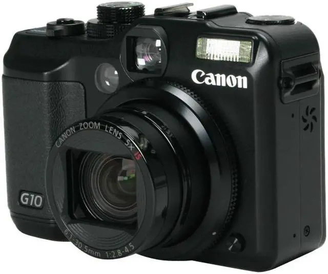 Main image of Canon PowerShot G10 Black 14.7 MP 5X Optical Zoom 28mm Wide Angle Digital Camera