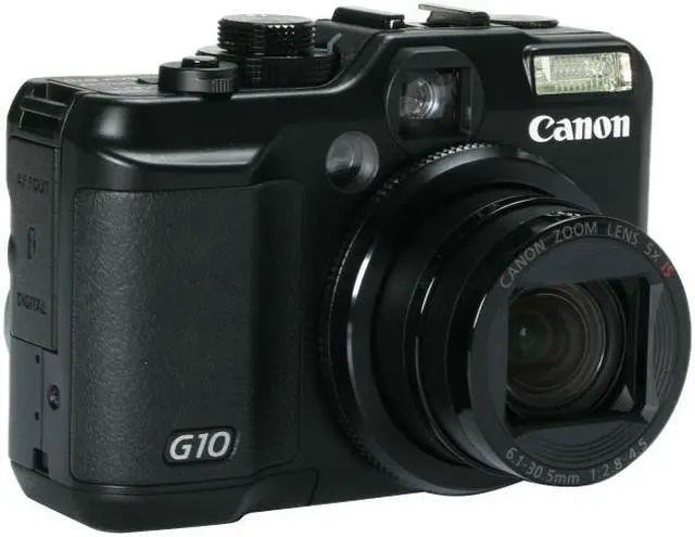 Alt view image 7 of 14 - Canon PowerShot G10 Black 14.7 MP 5X Optical Zoom 28mm Wide Angle Digital Camera