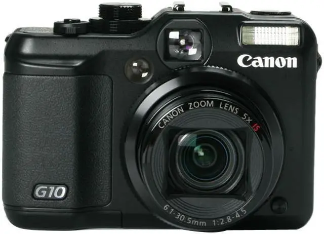 Alt view image 8 of 14 - Canon PowerShot G10 Black 14.7 MP 5X Optical Zoom 28mm Wide Angle Digital Camera