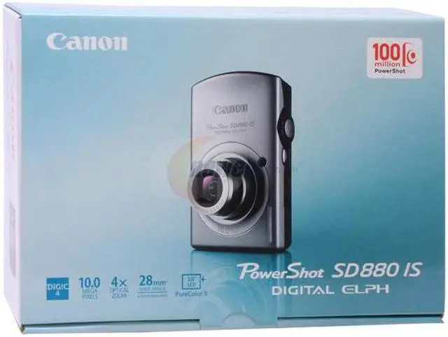 Alt view image 2 of 2 - Canon PowerShot SD880 IS Silver 10 MP 4X Optical Zoom 28mm Wide Angle Digital Camera