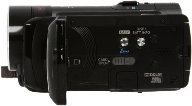Alt view image 2 of 15 - Canon VIXIA HF11 Black 1/3.2" CMOS Sensor 2.7" 211K LCD 12X Optical Zoom Dual Flash Memory HD Digital Camcorder