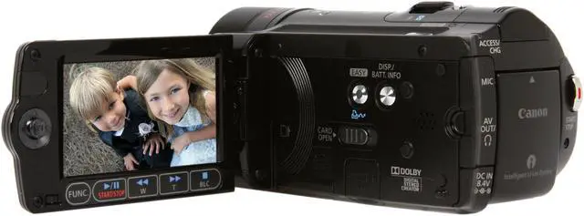 Alt view image 3 of 15 - Canon VIXIA HF11 Black 1/3.2" CMOS Sensor 2.7" 211K LCD 12X Optical Zoom Dual Flash Memory HD Digital Camcorder