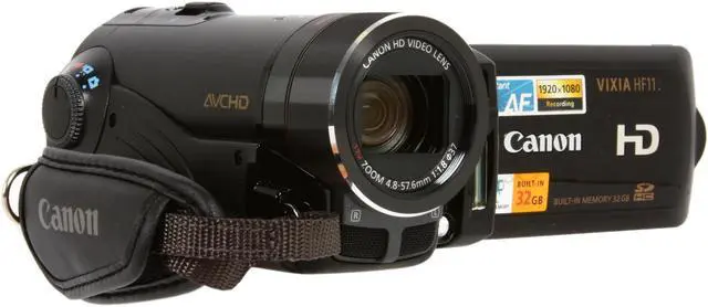 Alt view image 7 of 15 - Canon VIXIA HF11 Black 1/3.2" CMOS Sensor 2.7" 211K LCD 12X Optical Zoom Dual Flash Memory HD Digital Camcorder