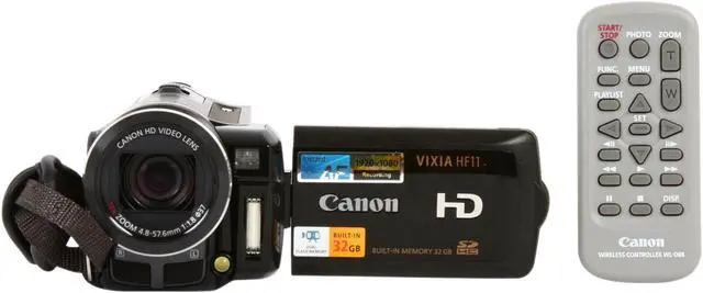 Alt view image 12 of 15 - Canon VIXIA HF11 Black 1/3.2" CMOS Sensor 2.7" 211K LCD 12X Optical Zoom Dual Flash Memory HD Digital Camcorder