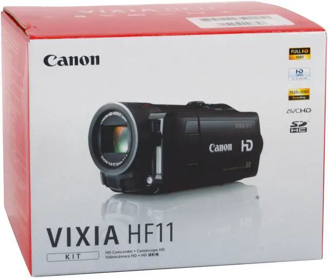 Alt view image 15 of 15 - Canon VIXIA HF11 Black 1/3.2" CMOS Sensor 2.7" 211K LCD 12X Optical Zoom Dual Flash Memory HD Digital Camcorder