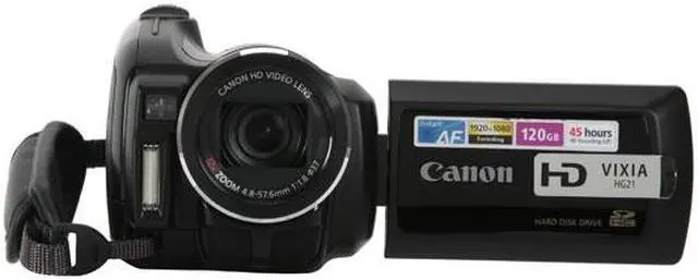 Alt view image 8 of 13 - Canon VIXIA HG21 Black 1/3.2" CMOS 2.7" 211K LCD 12X Optical Zoom 120GB Hard Disk Drive HD Digital Camcorder